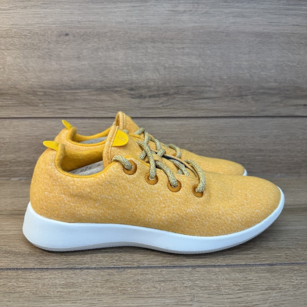 Allbirds Wool Runners Turk Yellow Womens Size 9 Running Walking Shoes Sneakers - Picture 1 of 9